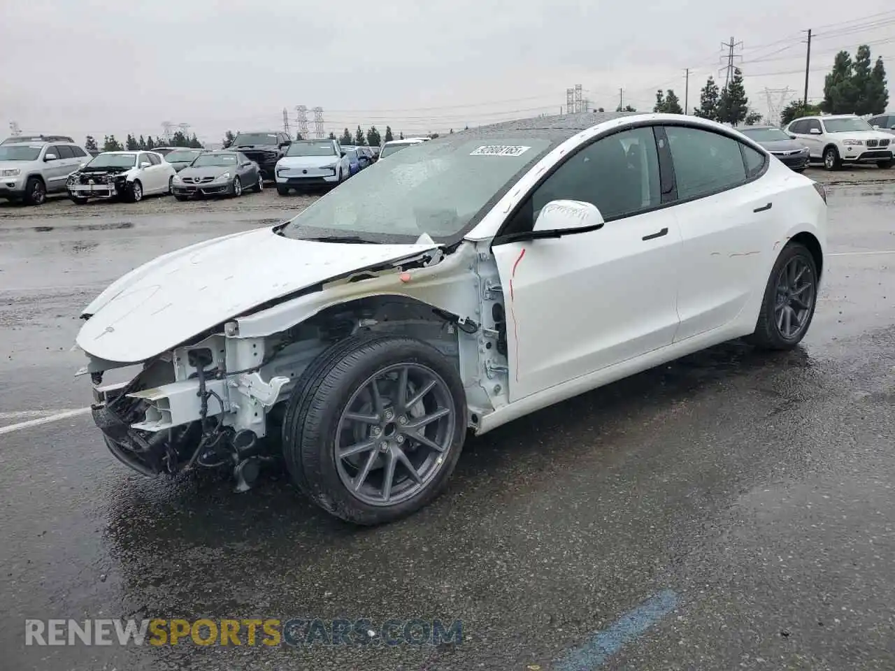 1 Photograph of a damaged car 5YJ3E1EA2NF306874 TESLA MODEL 3 2022