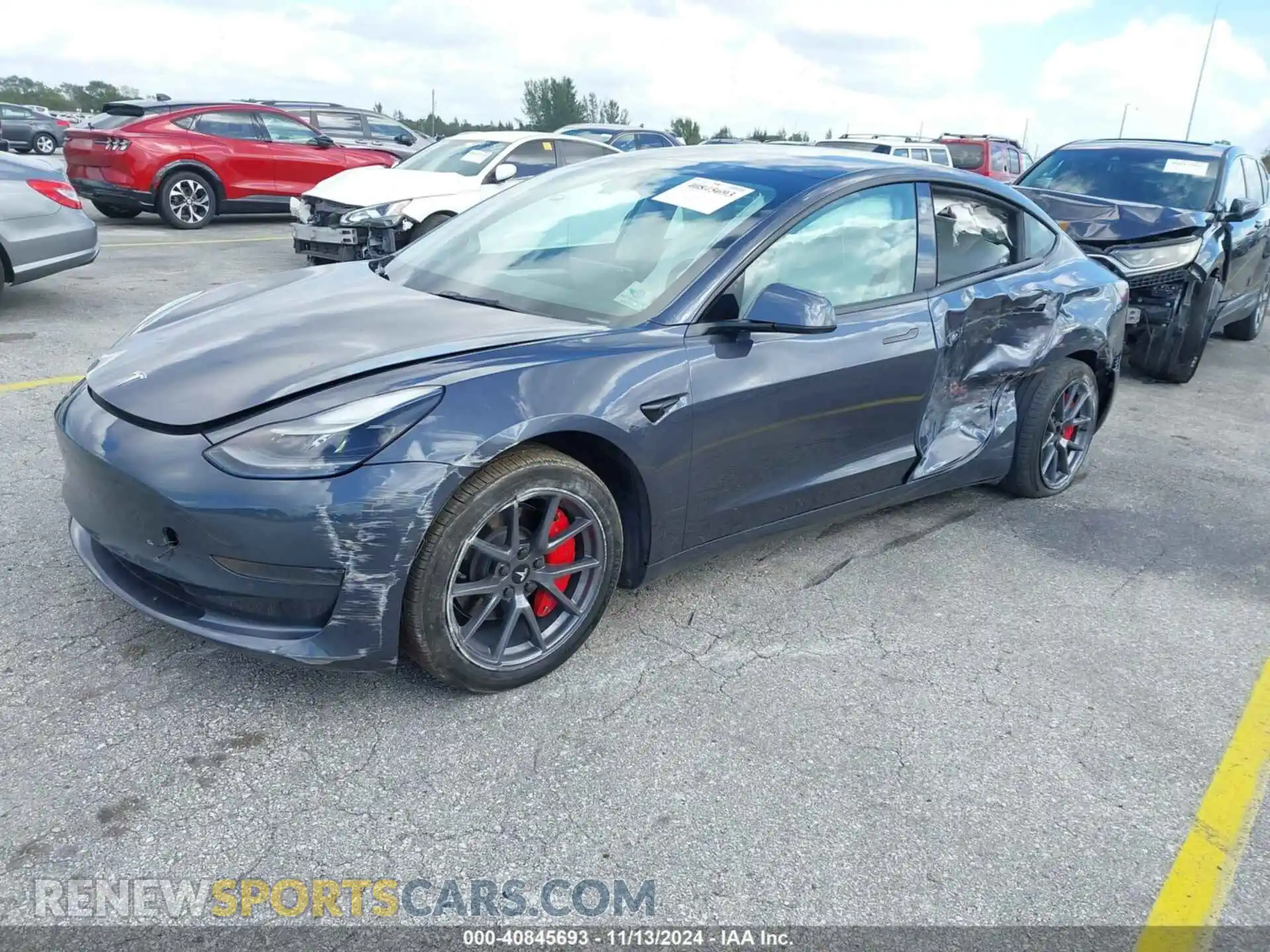 2 Photograph of a damaged car 5YJ3E1EA2NF328423 TESLA MODEL 3 2022