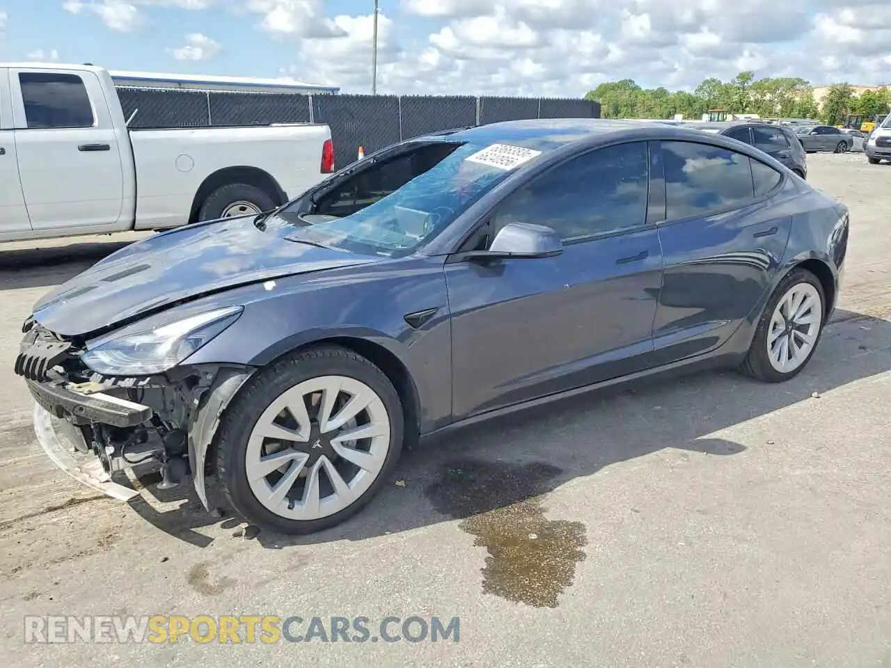 1 Photograph of a damaged car 5YJ3E1EA2NF336828 TESLA MODEL 3 2022