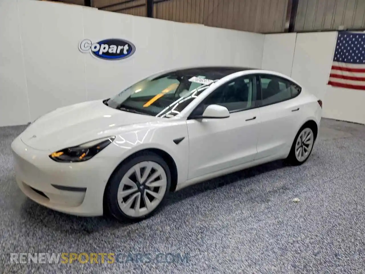 1 Photograph of a damaged car 5YJ3E1EA2NF371126 TESLA MODEL 3 2022