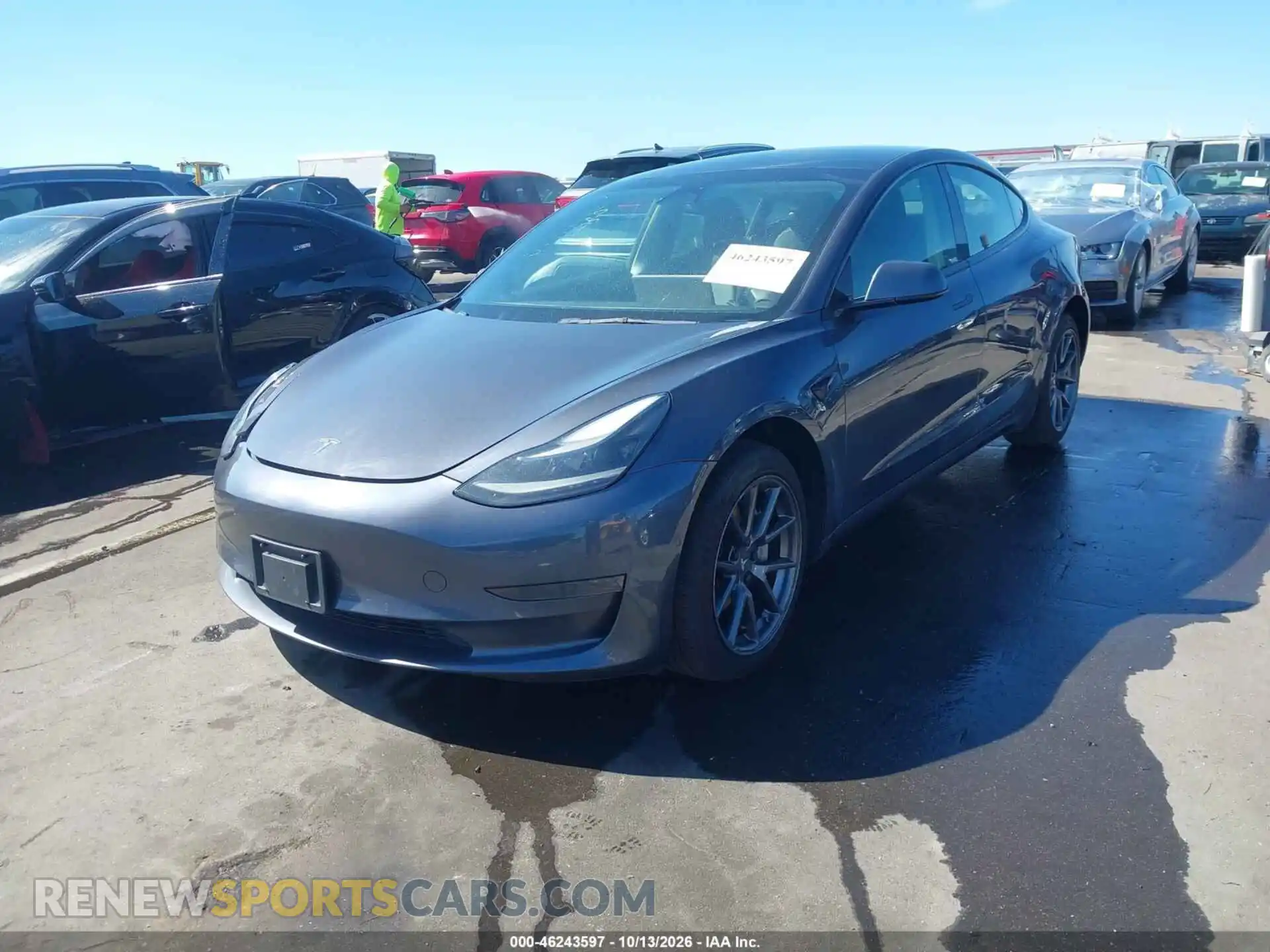 2 Photograph of a damaged car 5YJ3E1EA3NF110135 TESLA MODEL 3 2022