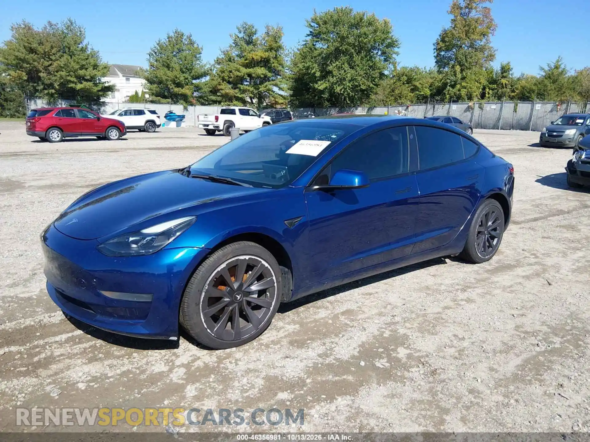 2 Photograph of a damaged car 5YJ3E1EA3NF189046 TESLA MODEL 3 2022