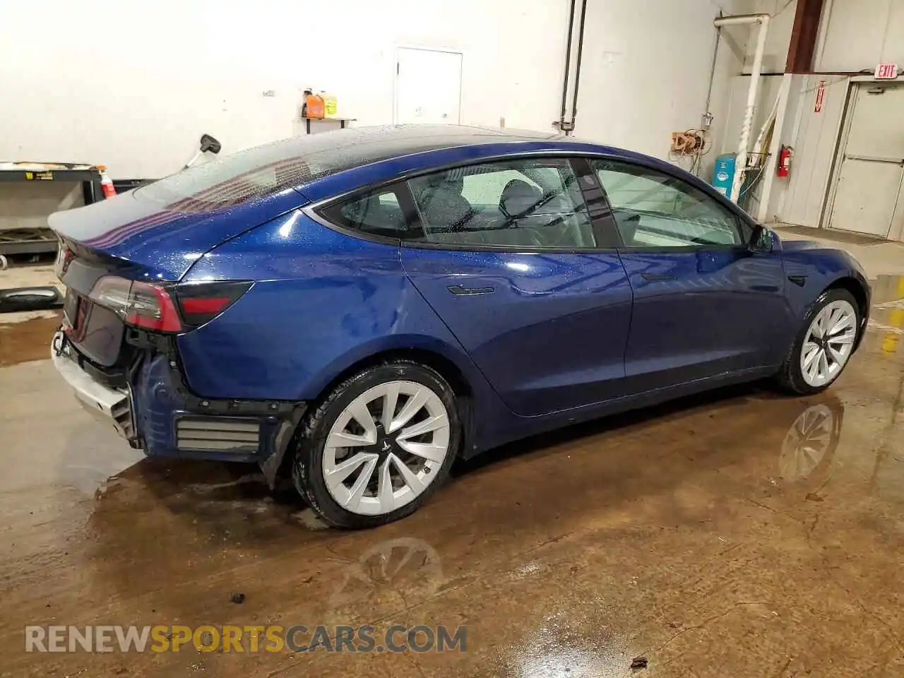 3 fotografías del automóvil dañado 5YJ3E1EA3NF189645 TESLA MODEL 3 2022