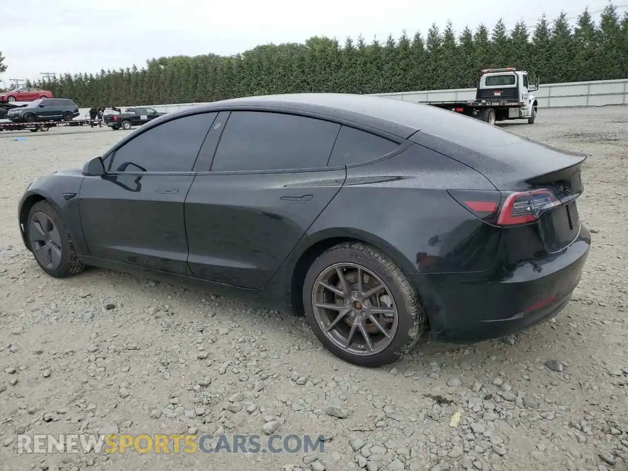2 Photograph of a damaged car 5YJ3E1EA3NF193291 TESLA MODEL 3 2022