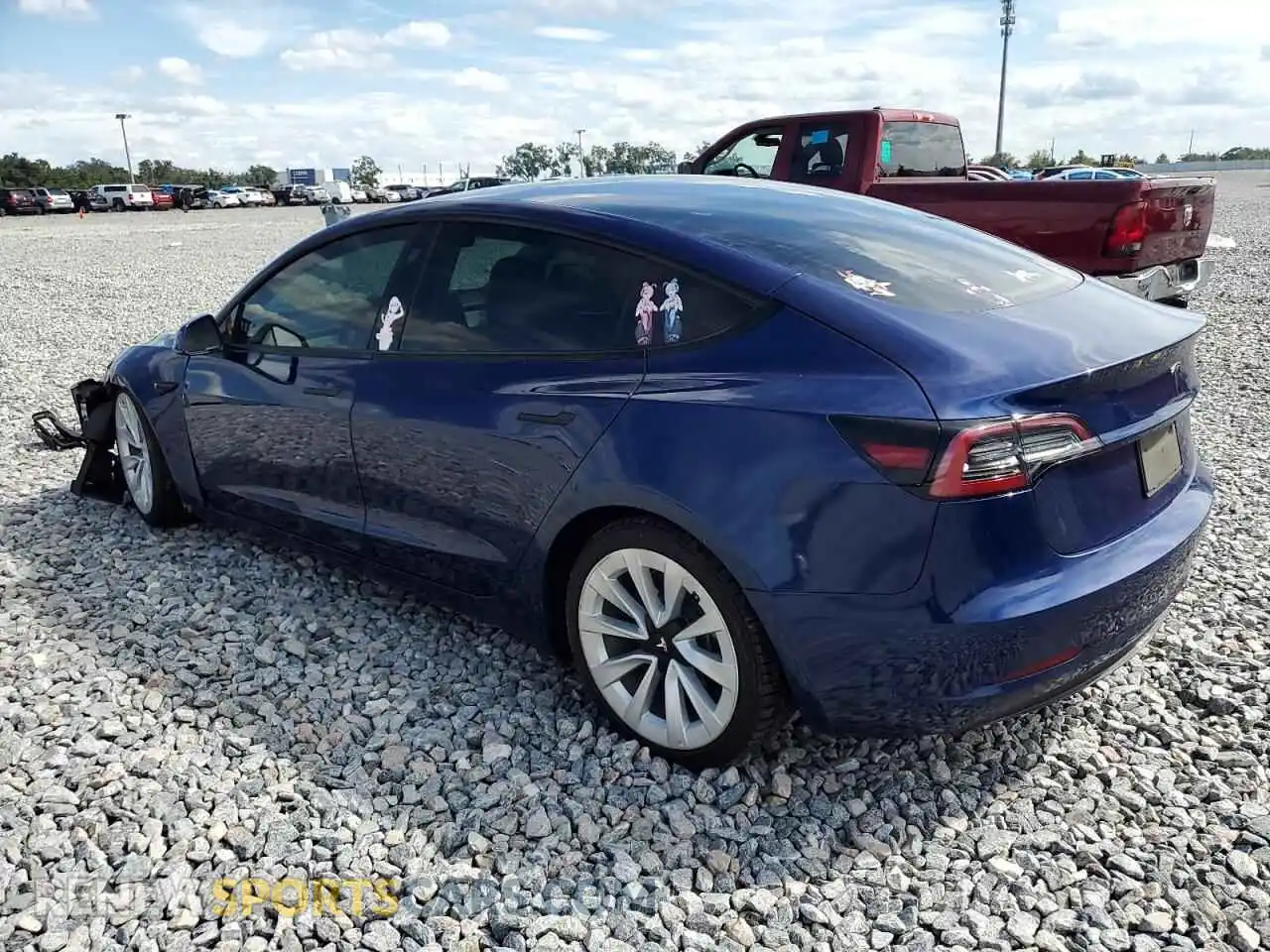 2 Photograph of a damaged car 5YJ3E1EA3NF289499 TESLA MODEL 3 2022