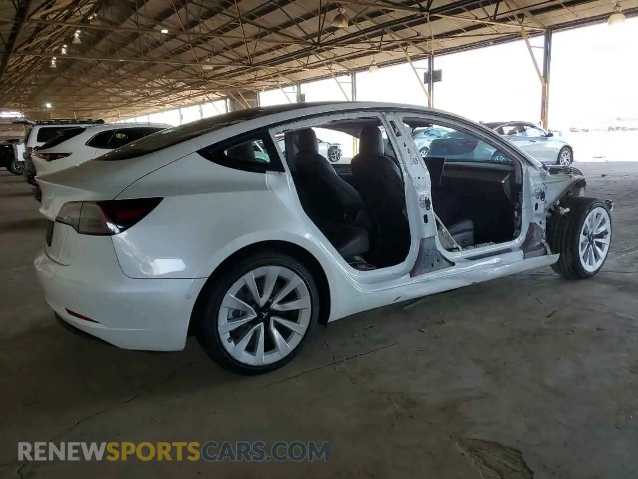 3 Photograph of a damaged car 5YJ3E1EA3NF304468 TESLA MODEL 3 2022