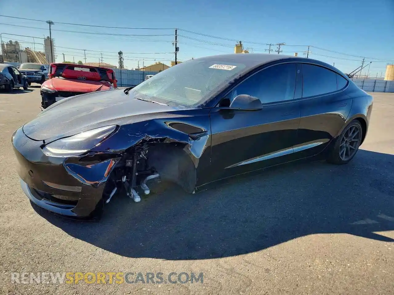 1 Photograph of a damaged car 5YJ3E1EA3NF355565 TESLA MODEL 3 2022