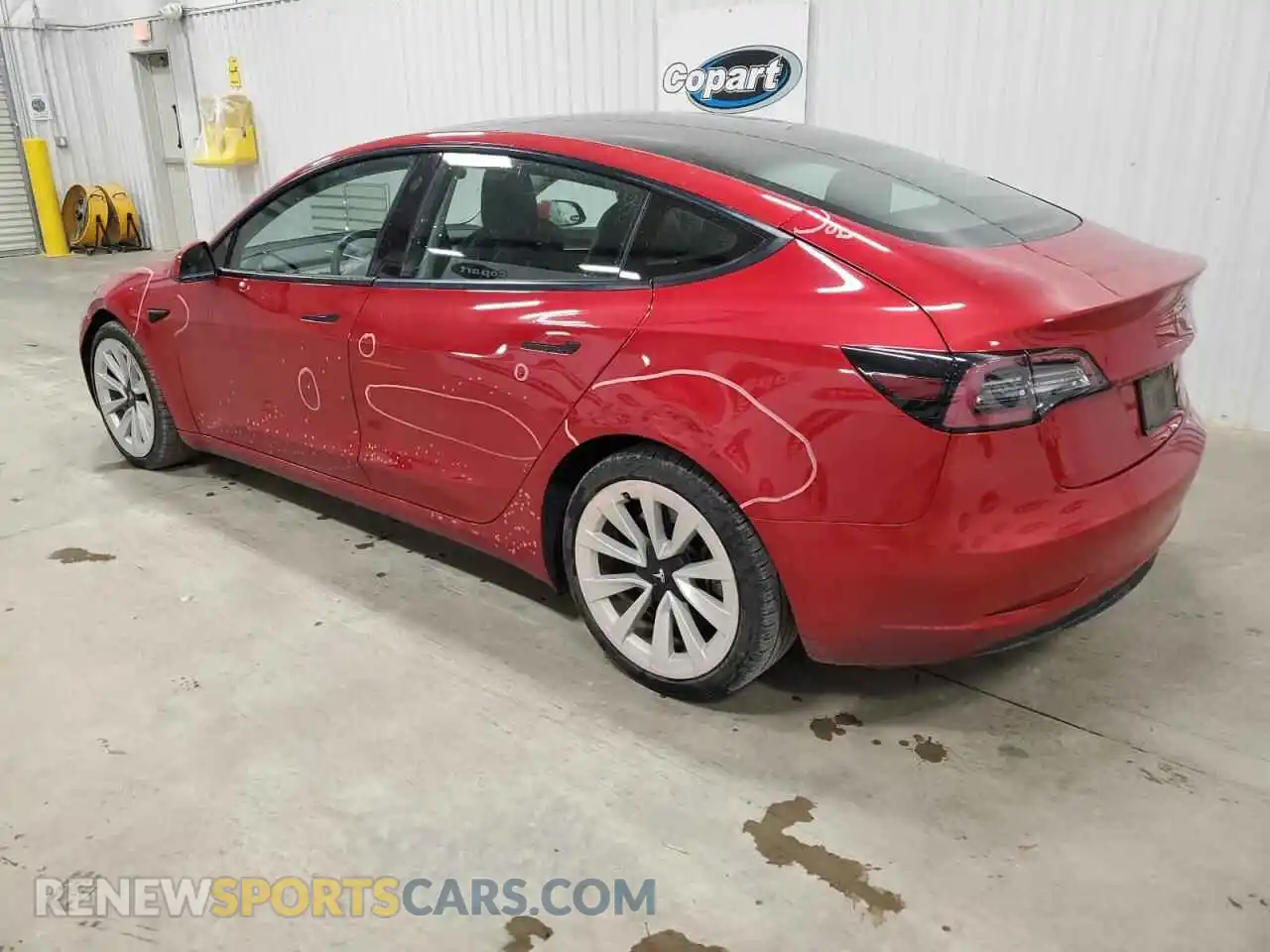 2 Photograph of a damaged car 5YJ3E1EA3NF372236 TESLA MODEL 3 2022
