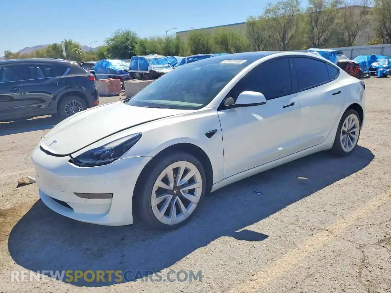 1 Photograph of a damaged car 5YJ3E1EA3NF376433 TESLA MODEL 3 2022