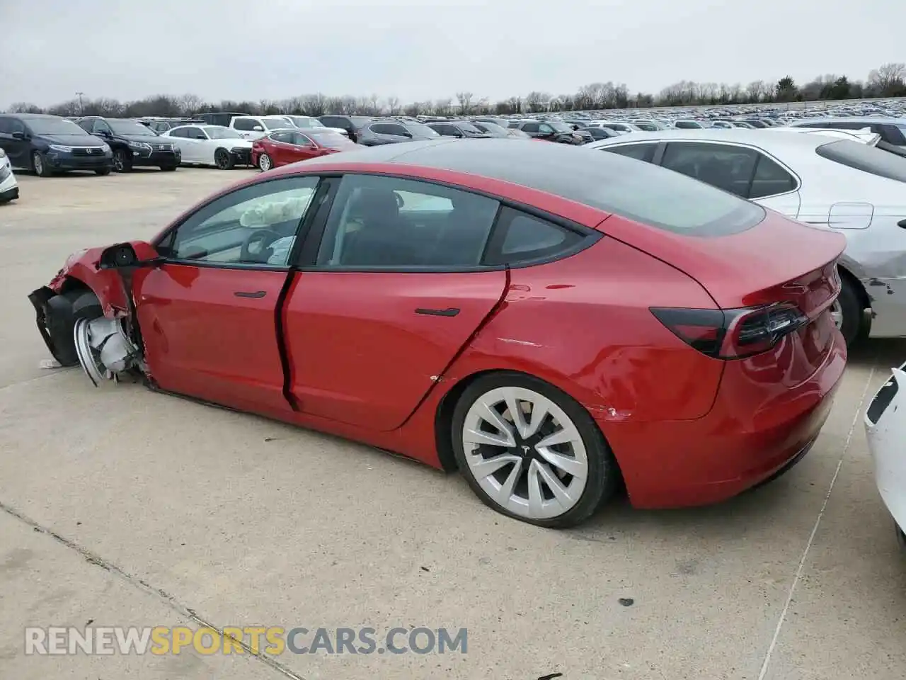 2 Photograph of a damaged car 5YJ3E1EA4NF185829 TESLA MODEL 3 2022