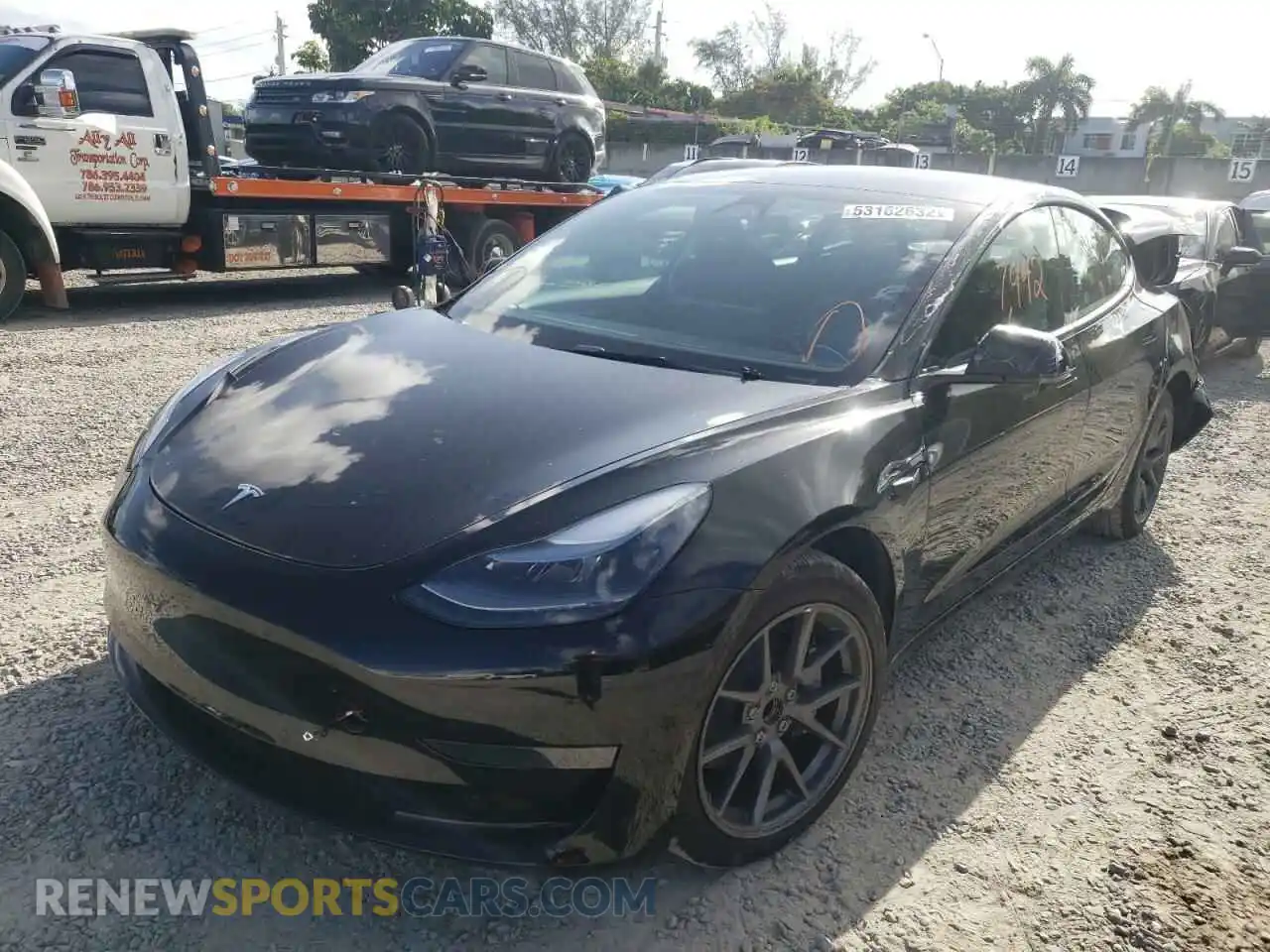 2 Photograph of a damaged car 5YJ3E1EA4NF190691 TESLA MODEL 3 2022