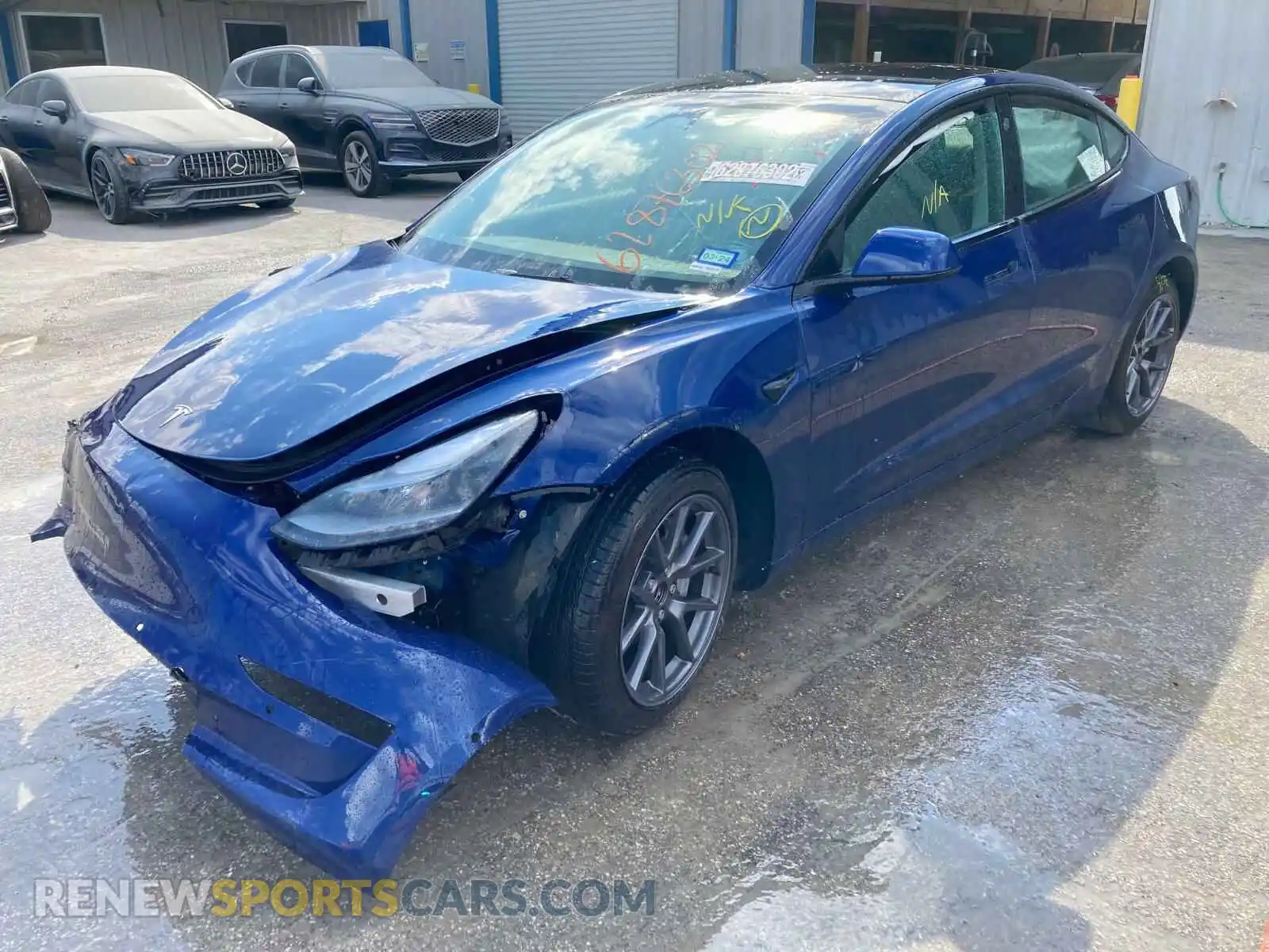 2 Photograph of a damaged car 5YJ3E1EA4NF191212 TESLA MODEL 3 2022