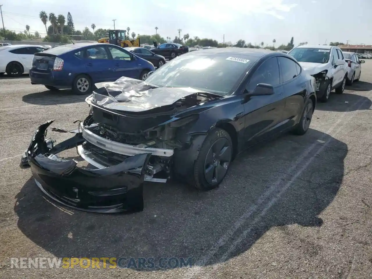 2 Photograph of a damaged car 5YJ3E1EA4NF232177 TESLA MODEL 3 2022