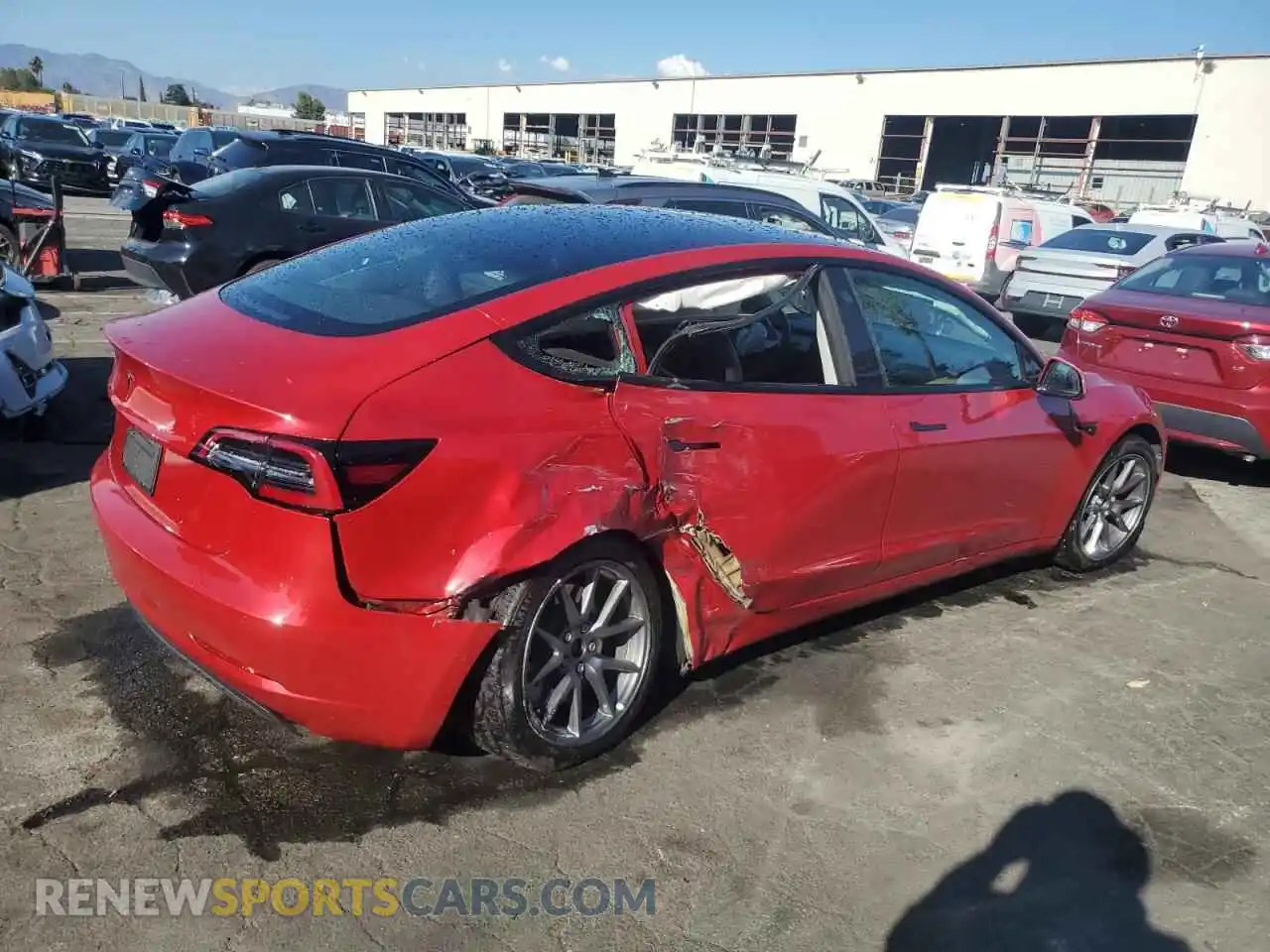 3 Photograph of a damaged car 5YJ3E1EA4NF289267 TESLA MODEL 3 2022