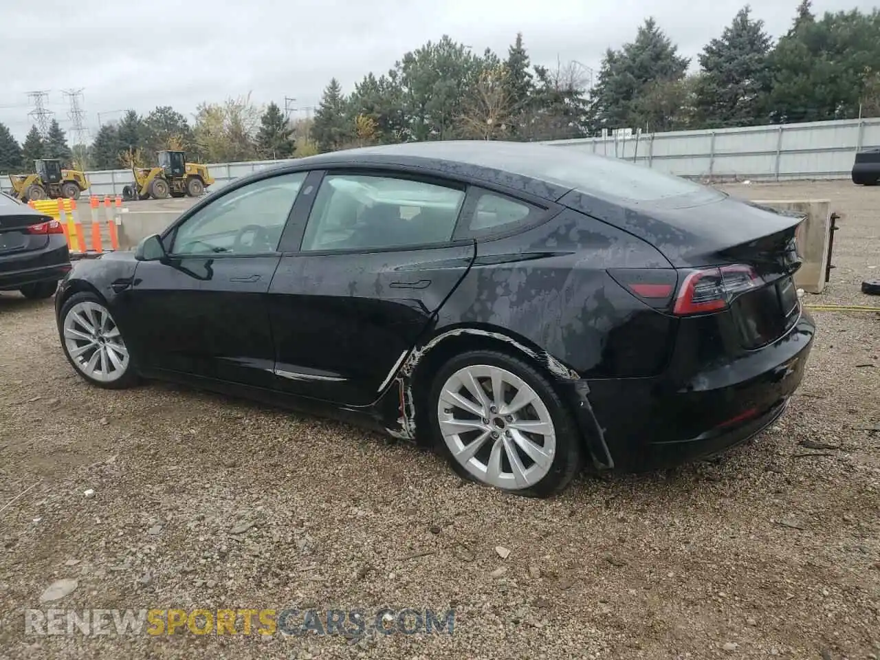 2 Photograph of a damaged car 5YJ3E1EA4NF303846 TESLA MODEL 3 2022