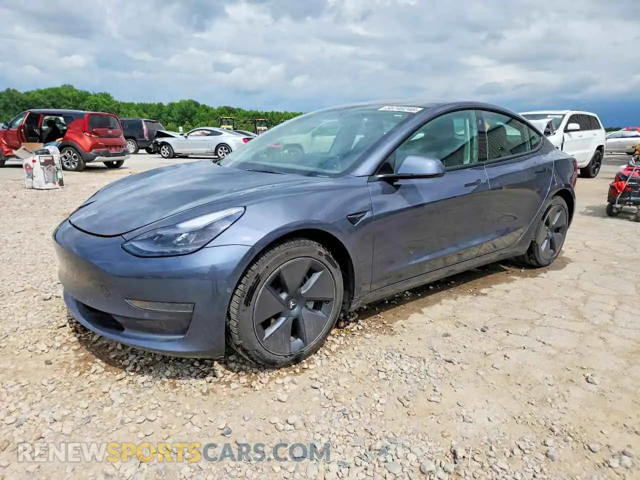 1 Photograph of a damaged car 5YJ3E1EA4NF332876 TESLA MODEL 3 2022
