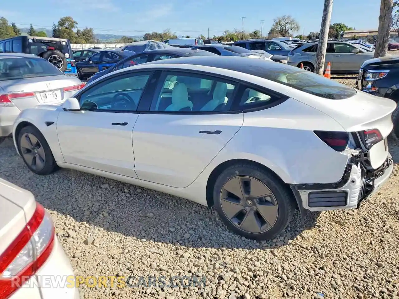 2 Photograph of a damaged car 5YJ3E1EA4NF347197 TESLA MODEL 3 2022