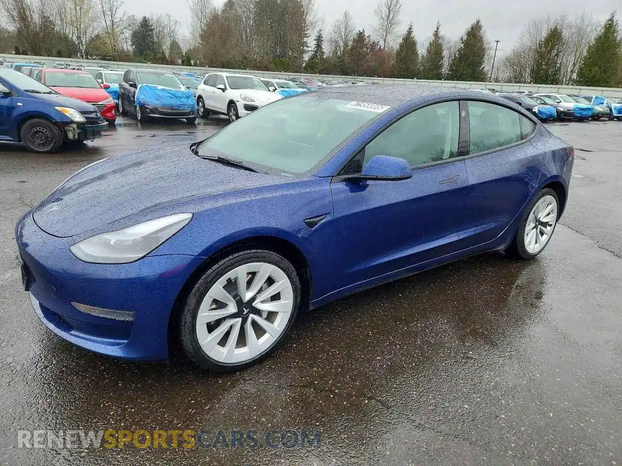 1 Photograph of a damaged car 5YJ3E1EA4NF369846 TESLA MODEL 3 2022