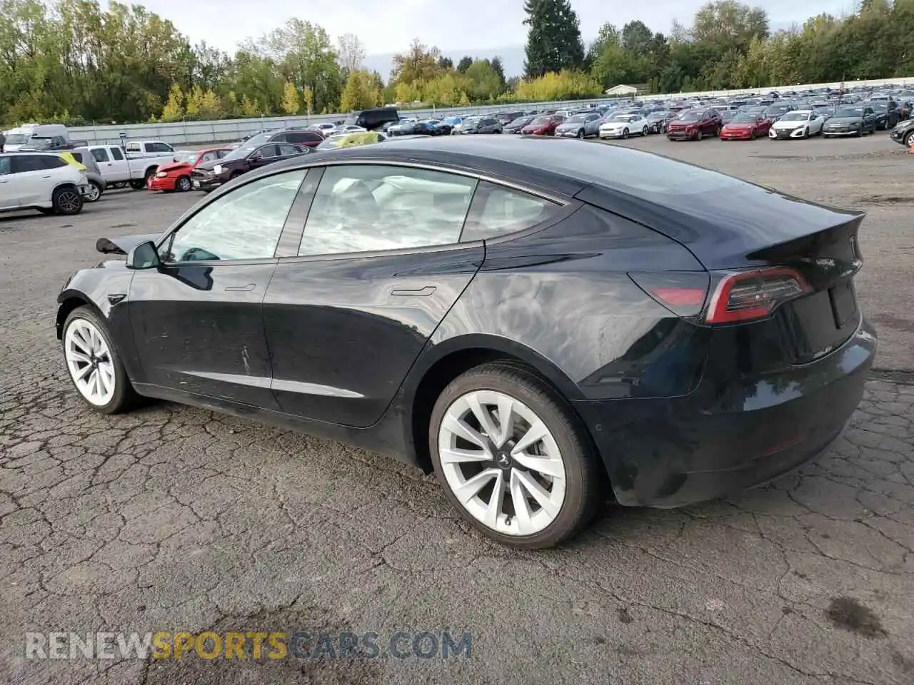 2 Photograph of a damaged car 5YJ3E1EA4NF370253 TESLA MODEL 3 2022