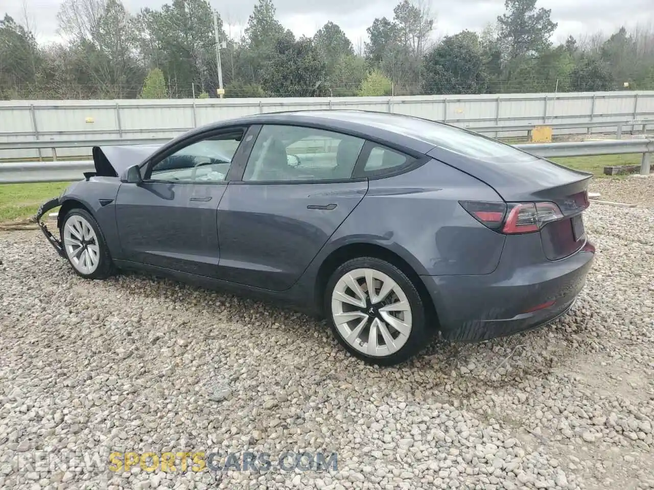 2 Photograph of a damaged car 5YJ3E1EA4NF371483 TESLA MODEL 3 2022