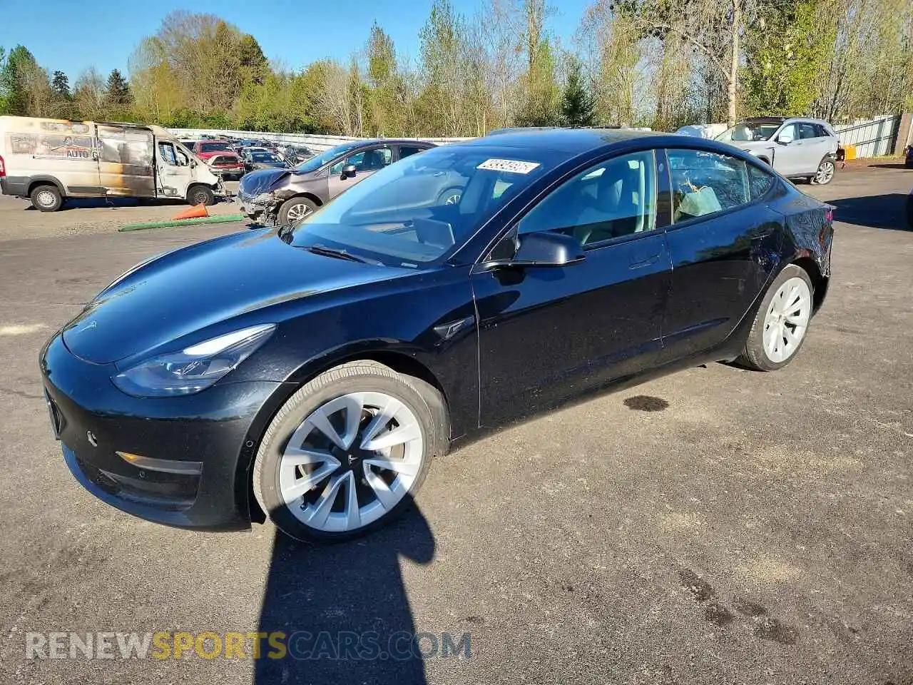 1 Photograph of a damaged car 5YJ3E1EA4NF371709 TESLA MODEL 3 2022
