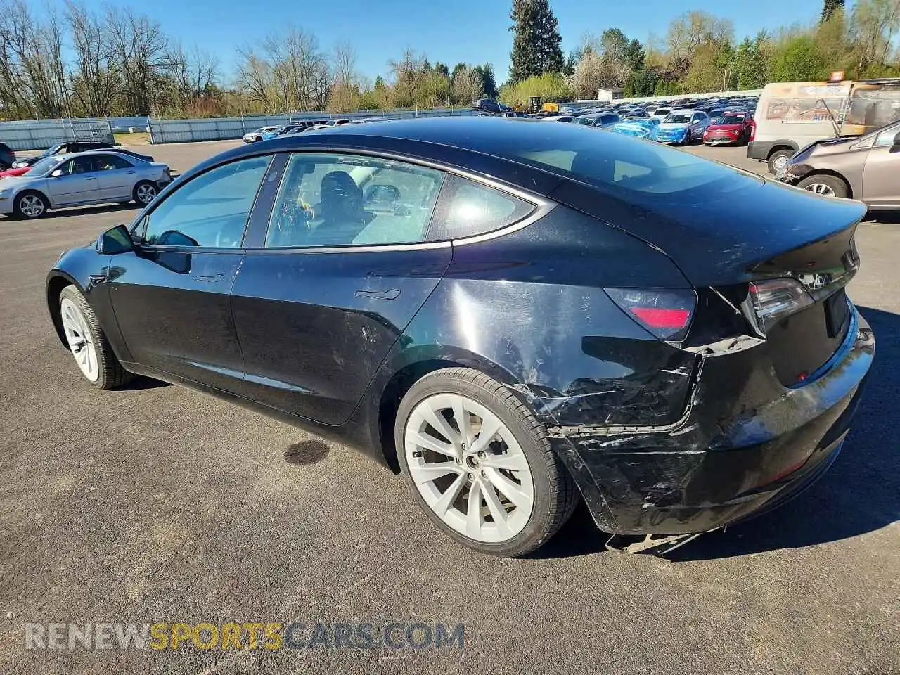 2 Photograph of a damaged car 5YJ3E1EA4NF371709 TESLA MODEL 3 2022