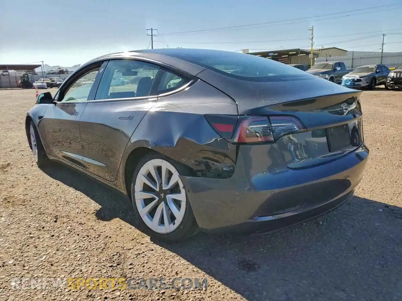 2 Photograph of a damaged car 5YJ3E1EA5NF190537 TESLA MODEL 3 2022