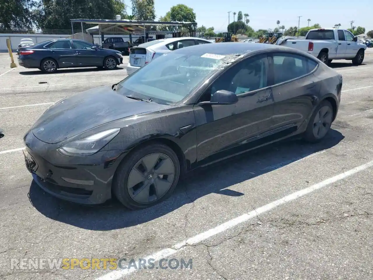 1 Photograph of a damaged car 5YJ3E1EA5NF345345 TESLA MODEL 3 2022