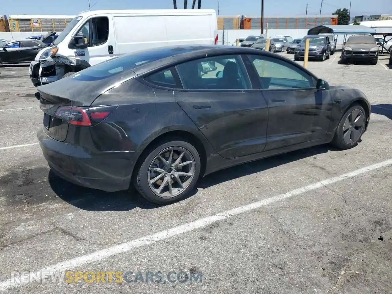 3 Photograph of a damaged car 5YJ3E1EA5NF345345 TESLA MODEL 3 2022
