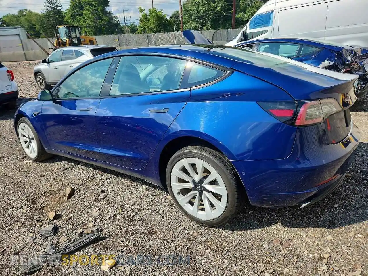 2 Photograph of a damaged car 5YJ3E1EA5NF370844 TESLA MODEL 3 2022