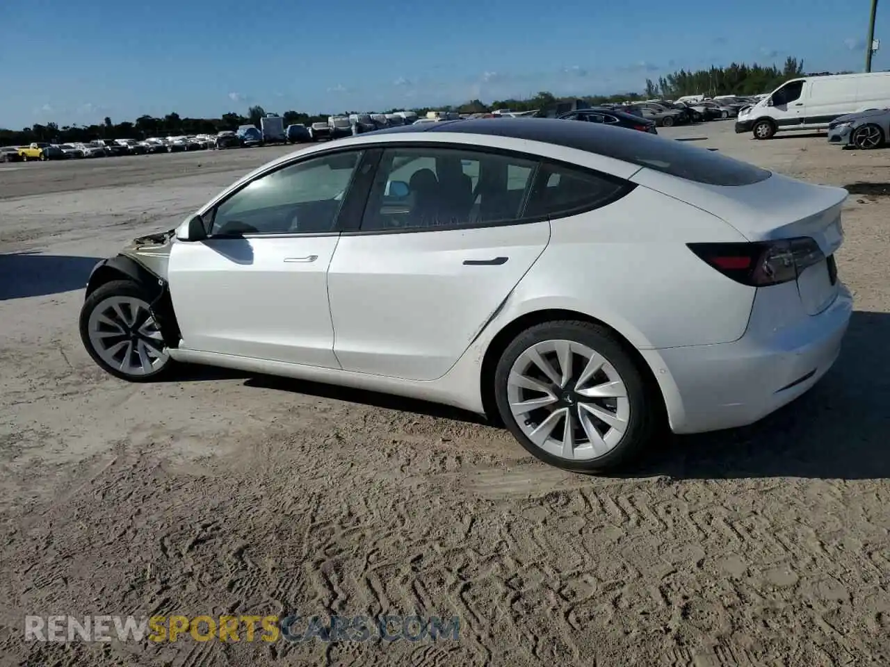 2 Photograph of a damaged car 5YJ3E1EA6NF120092 TESLA MODEL 3 2022