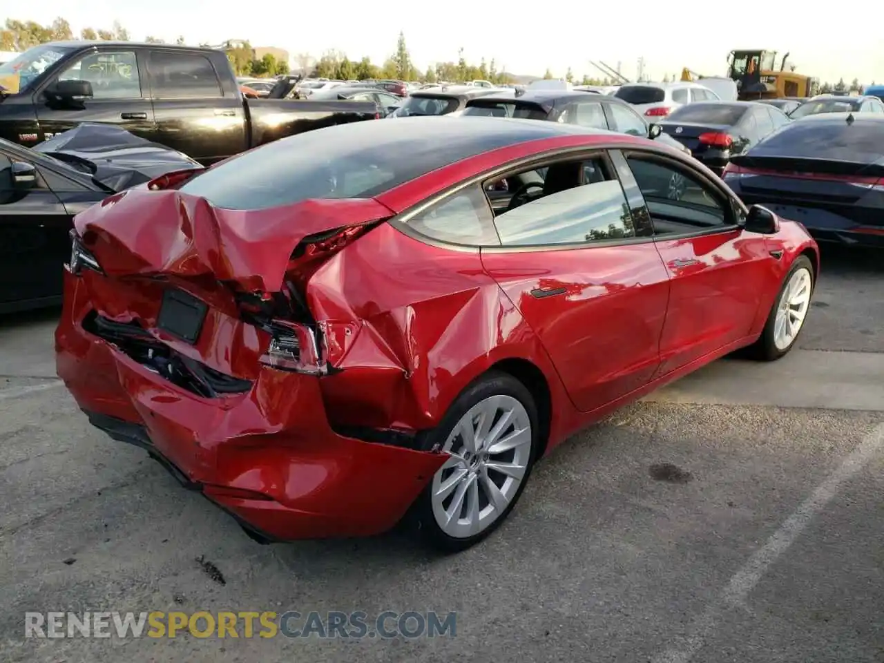 3 Photograph of a damaged car 5YJ3E1EA6NF145705 TESLA MODEL 3 2022
