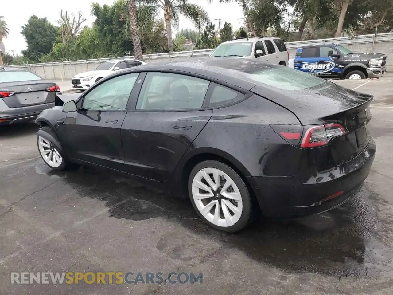 2 Photograph of a damaged car 5YJ3E1EA6NF184729 TESLA MODEL 3 2022