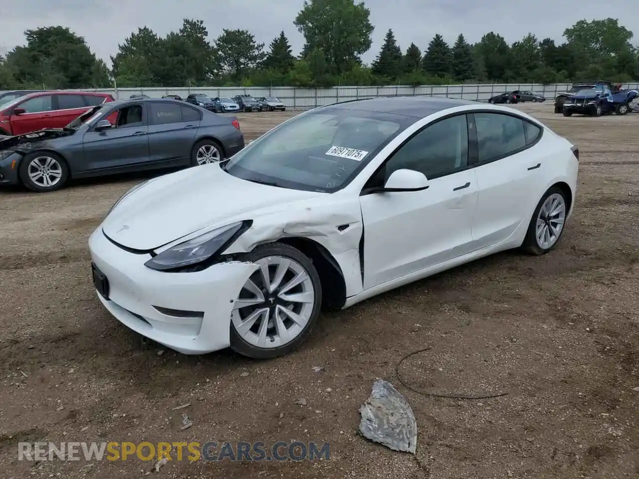 1 Photograph of a damaged car 5YJ3E1EA6NF346164 TESLA MODEL 3 2022
