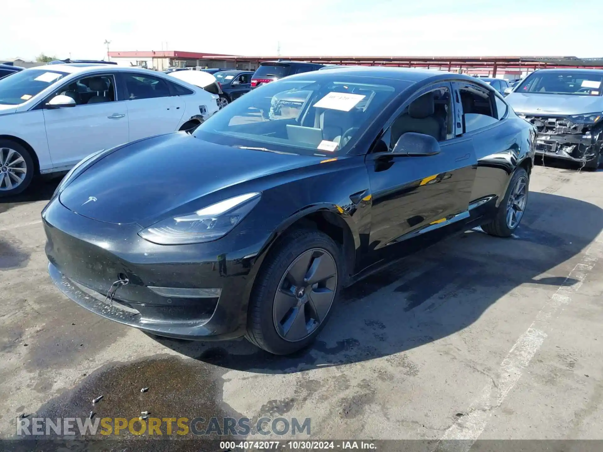 2 Photograph of a damaged car 5YJ3E1EA6NF352191 TESLA MODEL 3 2022
