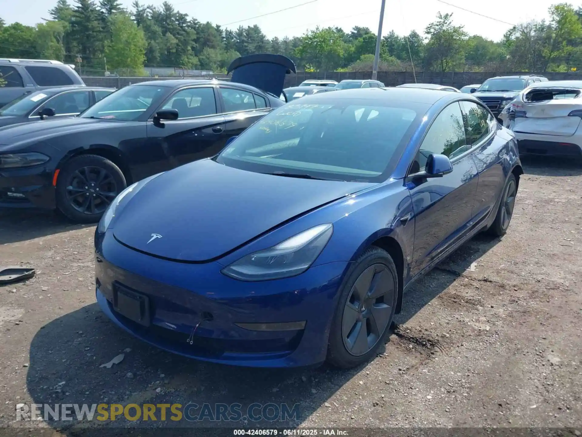 2 Photograph of a damaged car 5YJ3E1EA6NF357147 TESLA MODEL 3 2022