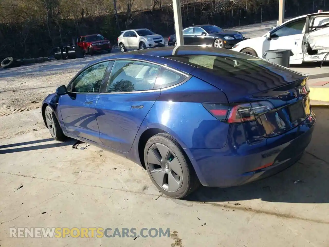 2 Photograph of a damaged car 5YJ3E1EA6NF372179 TESLA MODEL 3 2022