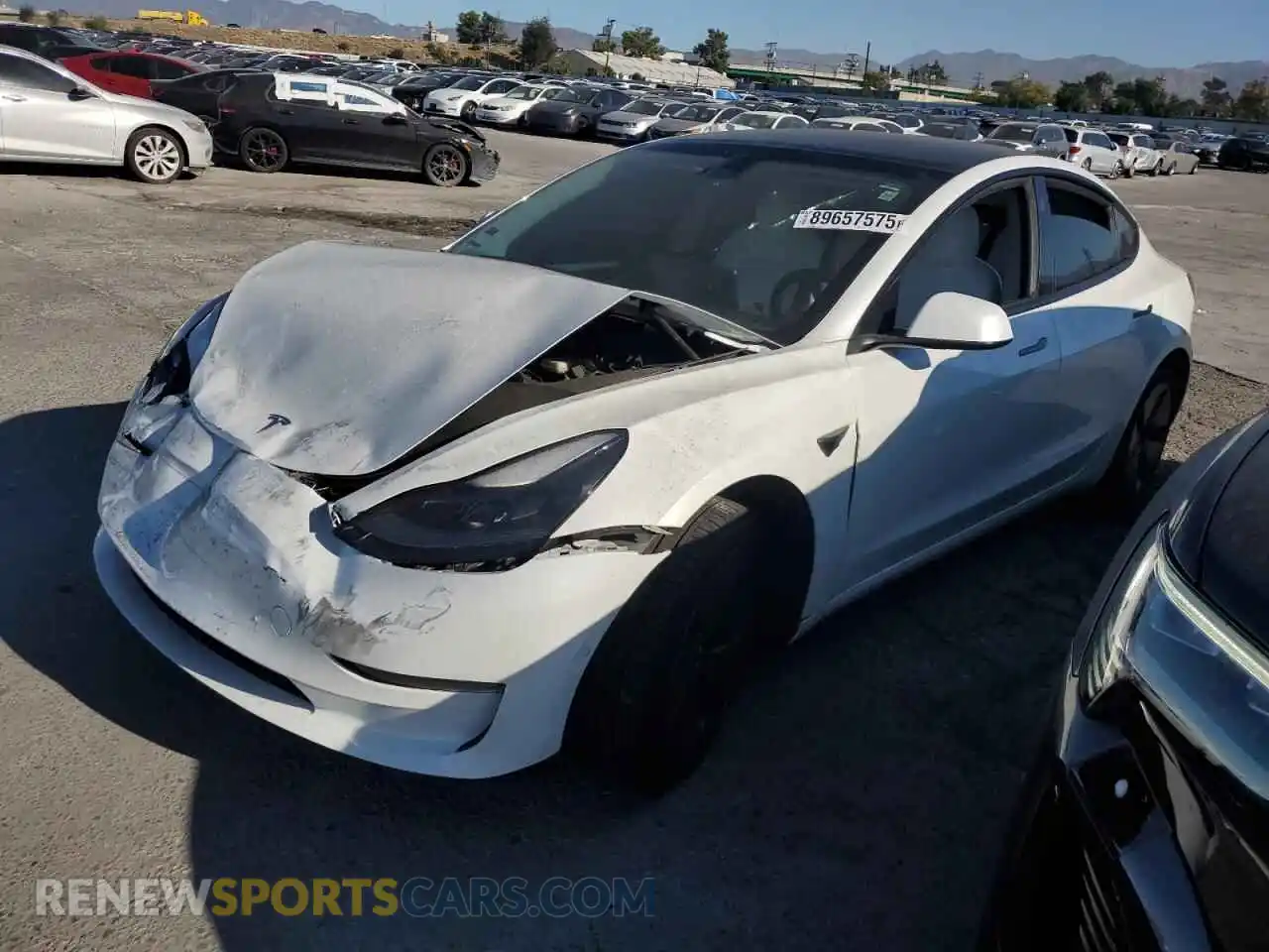 1 Photograph of a damaged car 5YJ3E1EA7NF122028 TESLA MODEL 3 2022
