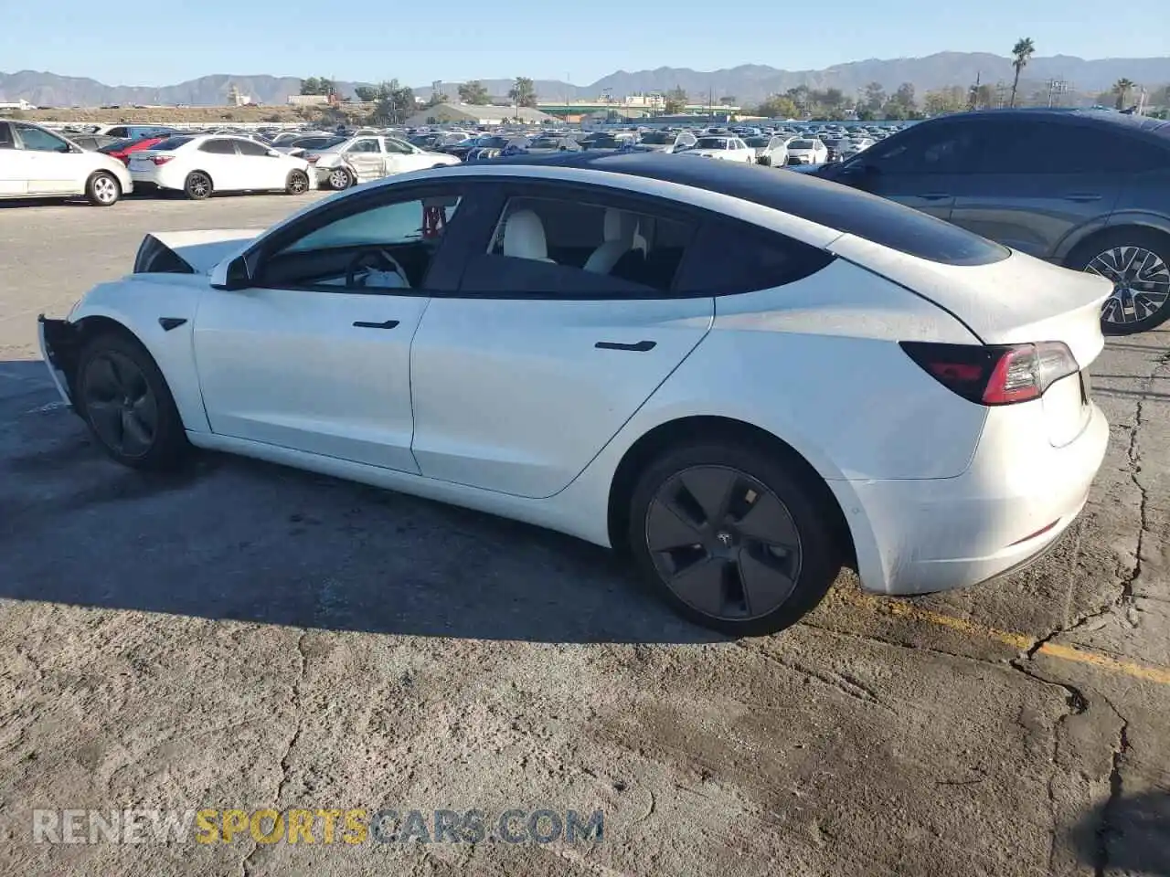 2 Photograph of a damaged car 5YJ3E1EA7NF122028 TESLA MODEL 3 2022