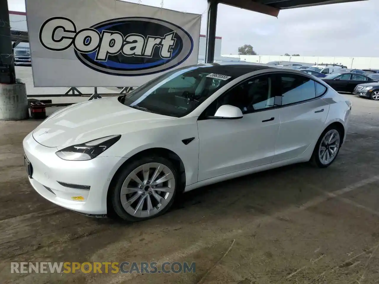 1 Photograph of a damaged car 5YJ3E1EA7NF145504 TESLA MODEL 3 2022