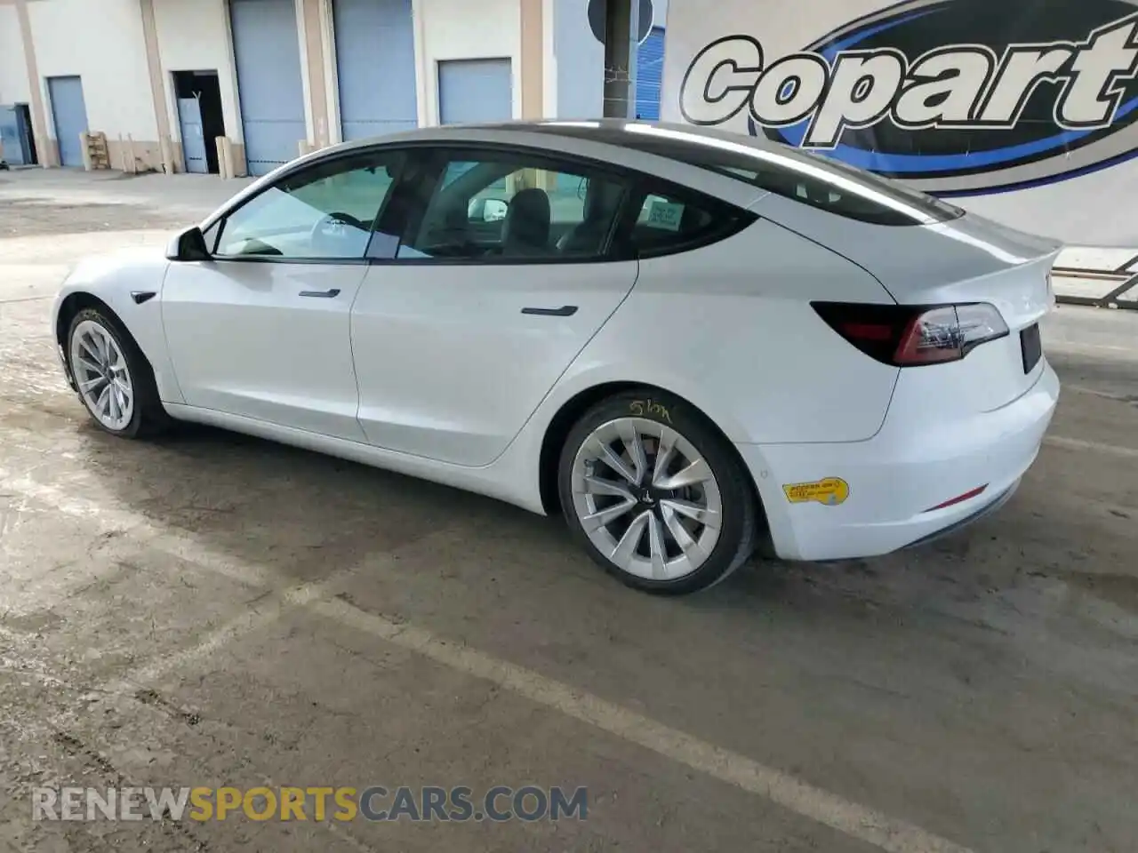 2 Photograph of a damaged car 5YJ3E1EA7NF145504 TESLA MODEL 3 2022