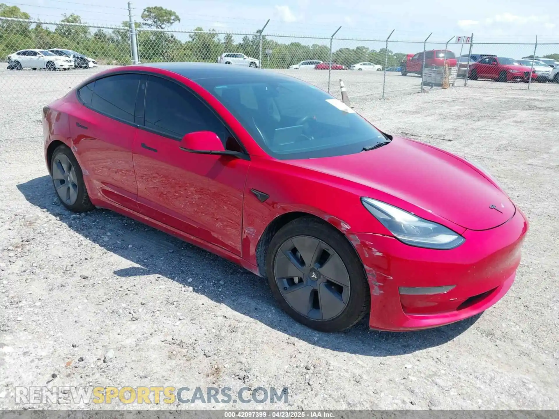 1 Photograph of a damaged car 5YJ3E1EA7NF152114 TESLA MODEL 3 2022