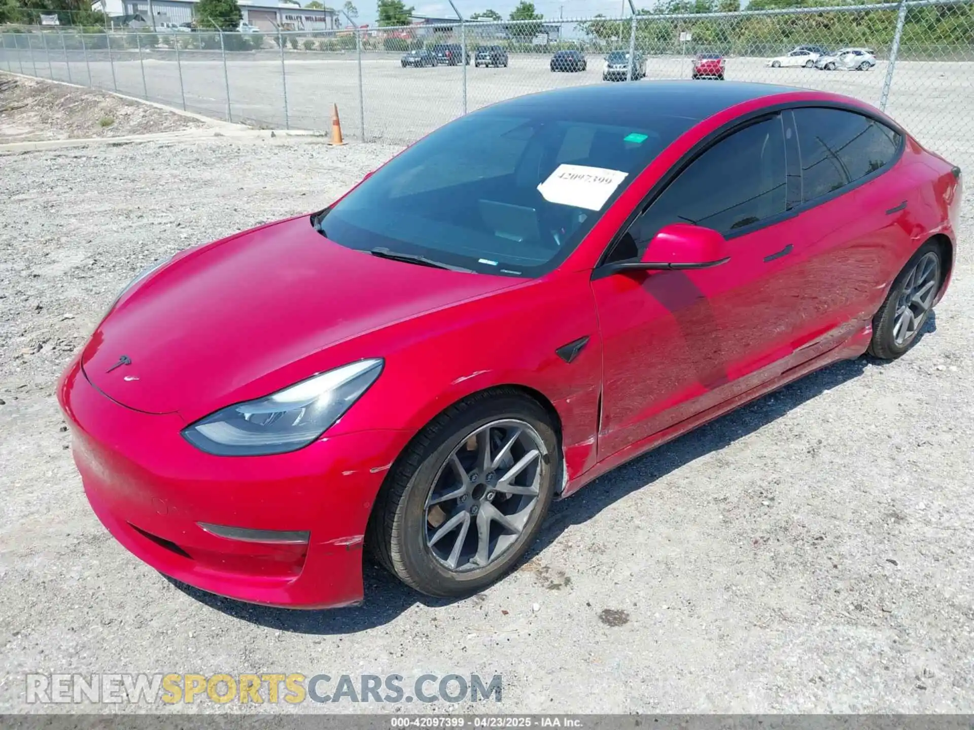 2 Photograph of a damaged car 5YJ3E1EA7NF152114 TESLA MODEL 3 2022