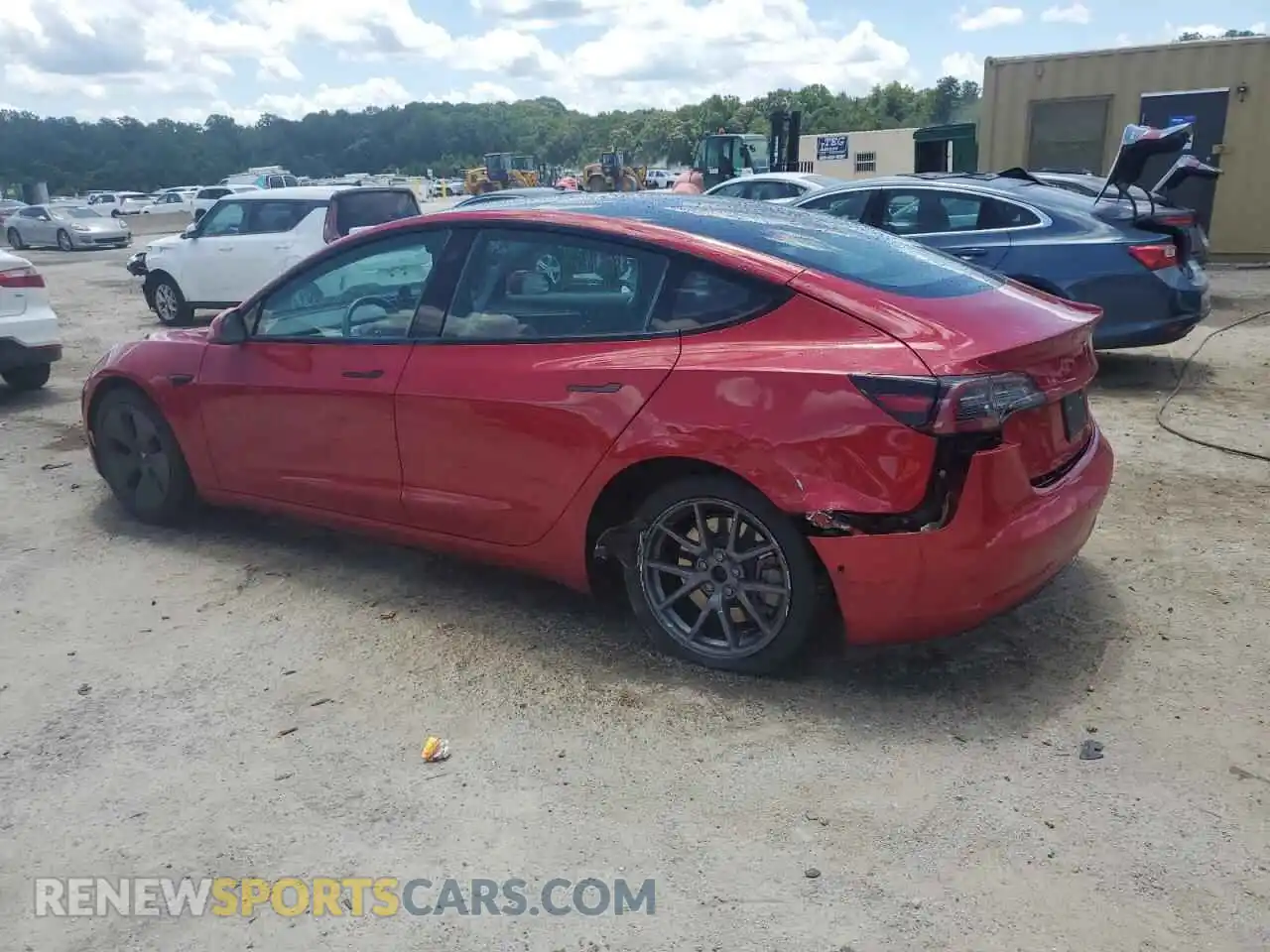 2 Photograph of a damaged car 5YJ3E1EA7NF190670 TESLA MODEL 3 2022