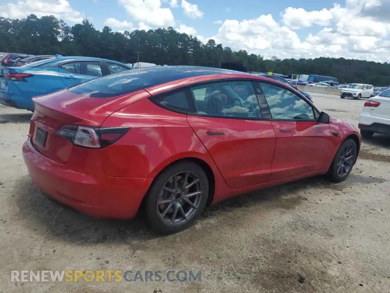 3 Photograph of a damaged car 5YJ3E1EA7NF190670 TESLA MODEL 3 2022