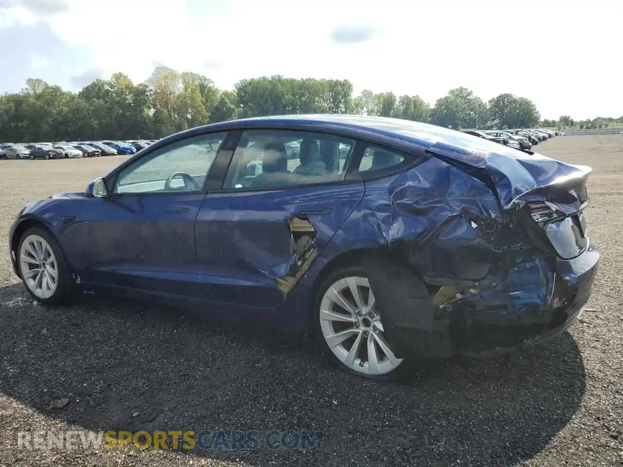 2 fotografías del automóvil dañado 5YJ3E1EA7NF190894 TESLA MODEL 3 2022