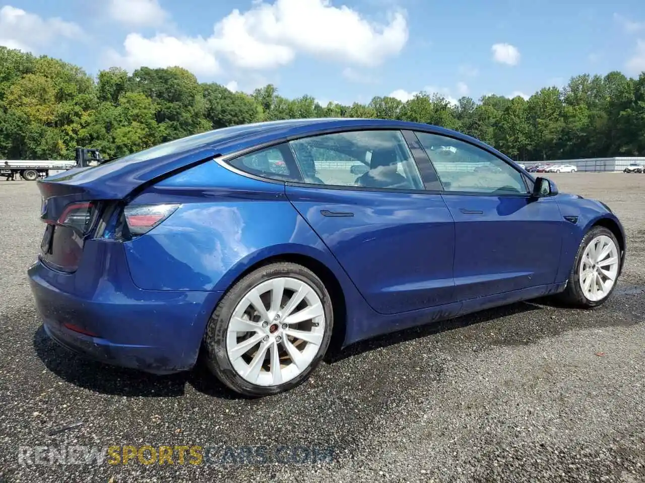 3 fotografías del automóvil dañado 5YJ3E1EA7NF190894 TESLA MODEL 3 2022