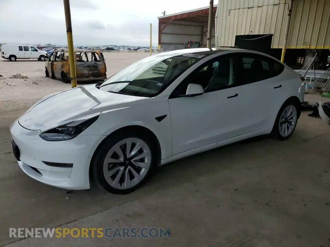 1 Photograph of a damaged car 5YJ3E1EA7NF287786 TESLA MODEL 3 2022
