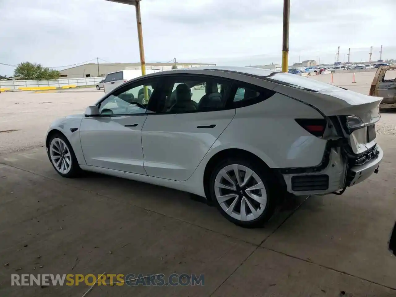2 Photograph of a damaged car 5YJ3E1EA7NF287786 TESLA MODEL 3 2022