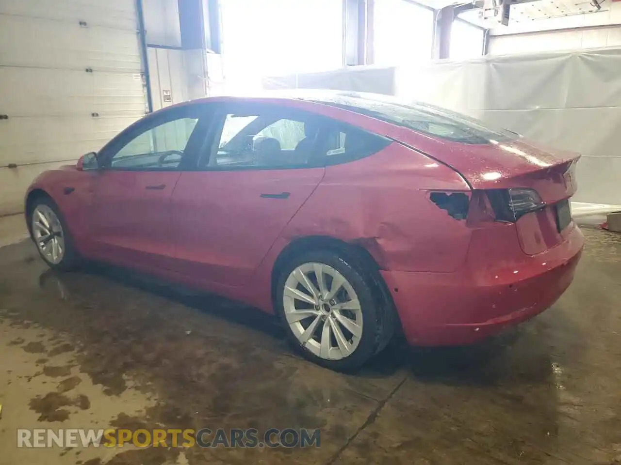 2 Photograph of a damaged car 5YJ3E1EA7NF290784 TESLA MODEL 3 2022